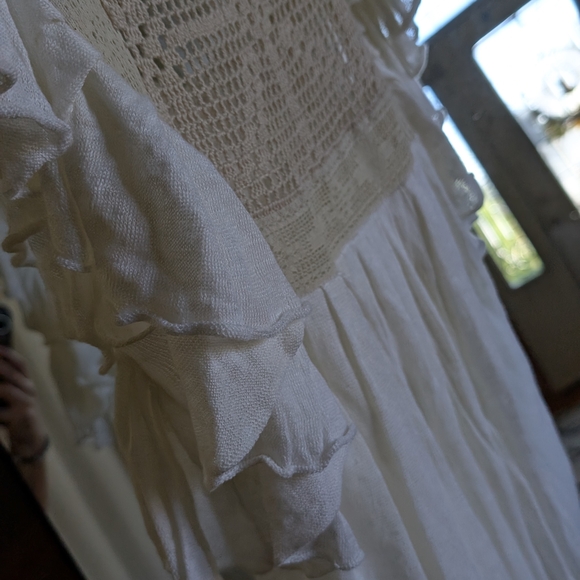 Moda International White Ruffle Blouse - Picture 6 of 8